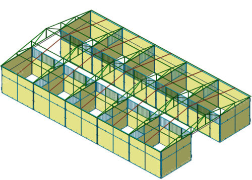 Модульная летняя конюшня external horse stables